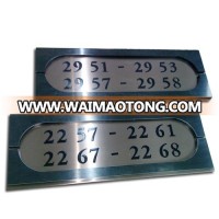 Building Hotel Apartment Room Door Brushed Stainless Steel Doorplates Door ID Number Sign